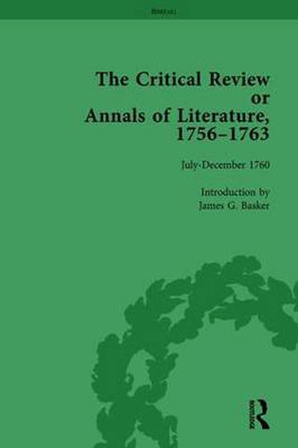 Cover image for The Critical Review or Annals of Literature, 1756-1763 Vol 10