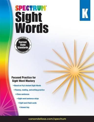 Cover image for Spectrum Sight Words, Grade K