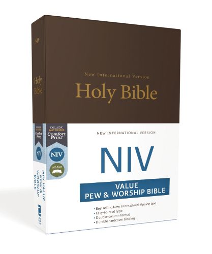 Cover image for NIV, Value Pew and Worship Bible, Hardcover, Brown