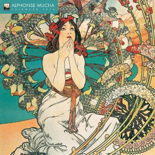 Cover image for Alphonse Mucha Wall Calendar 2026 (Art Calendar)