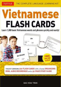 Cover image for Vietnamese Flash Cards Kit: The Complete Language Learning Kit (200 hole-punched cards, CD with Audio recordings, 32-page Study Guide)