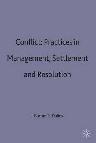 Cover image for Conflict: Practices in Management, Settlement and Resolution