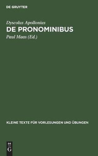 de Pronominibus