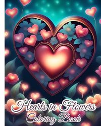 Cover image for Hearts in Flowers Coloring Book