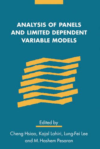 Cover image for Analysis of Panels and Limited Dependent Variable Models