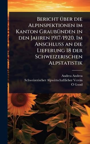Cover image for Bericht A1/4ber die Alpinspektionen im Kanton GraubA1/4nden in den Jahren 1917/1920. Im Anschluss an die Lieferung 18 der Schweizerischen Alpstatistik