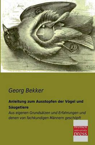 Cover image for Anleitung Zum Ausstopfen Der Vogel Und Saugetiere