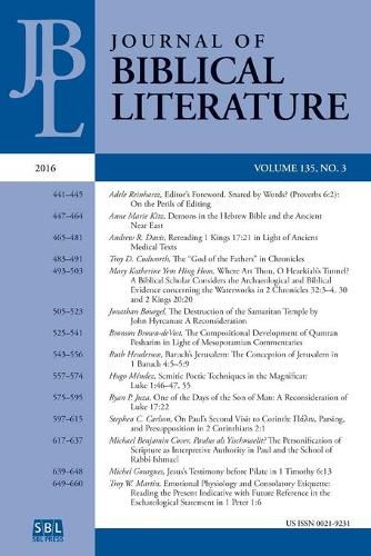 Journal of Biblical Literature 135.3 (2016)