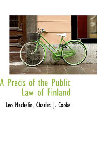 Cover image for A Precis of the Public Law of Finland