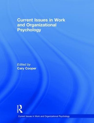 Cover image for Current Issues in Work and Organizational Psychology