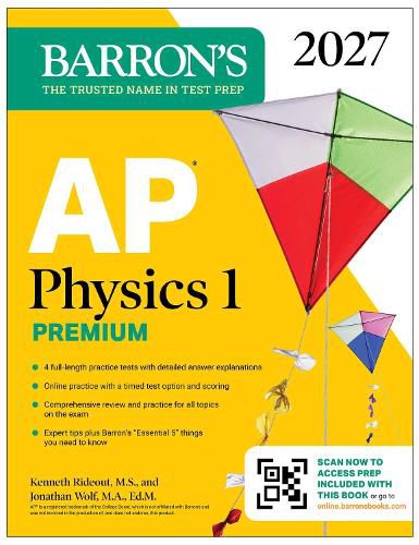 Cover image for AP Physics 1 Premium, 2027: Prep Book with 4 Practice Tests + Comprehensive Review + Online Practice