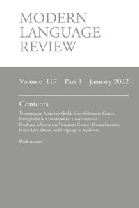 Cover image for Modern Language Review (117: 1) January 2022