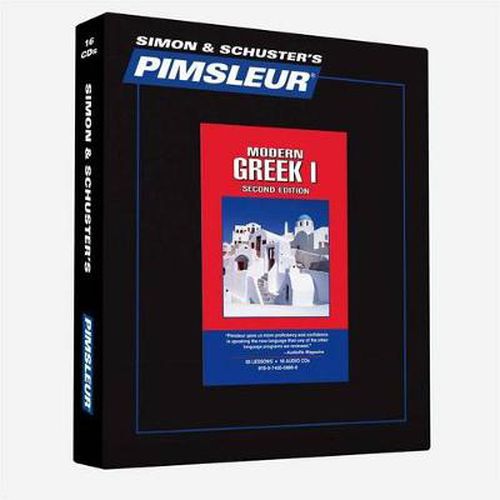 Pimsleur Greek (Modern) Level 1 CD: Learn to Speak and Understand Modern Greek with Pimsleur Language Programsvolume 1
