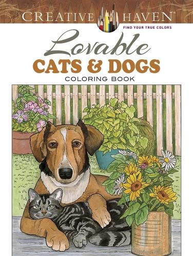 Cover image for Creative Haven Lovable Cats and Dogs Coloring Book