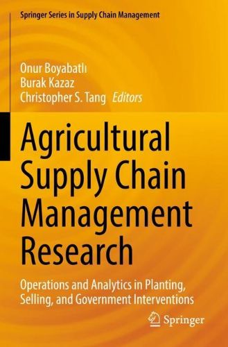 Cover image for Agricultural Supply Chain Management Research