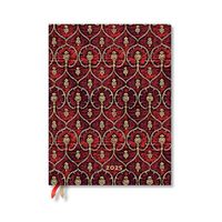 Cover image for Red Velvet Ultra 12-month Vertical Softcover Flexi Dayplanner 2025 (Elastic Band Closure)