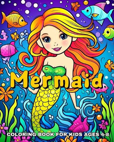 Cover image for Mermaid Coloring Book for Kids Ages 4-8