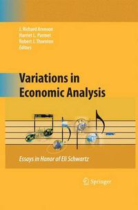 Cover image for Variations in Economic Analysis: Essays in Honor of Eli Schwartz