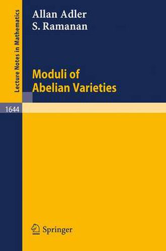 Cover image for Moduli of Abelian Varieties