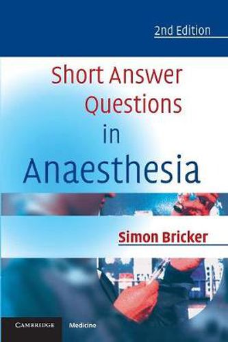 Cover image for Short Answer Questions in Anaesthesia