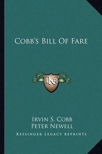 Cover image for Cobb's Bill of Fare