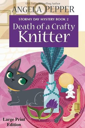 Cover image for Death of a Crafty Knitter - Large Print