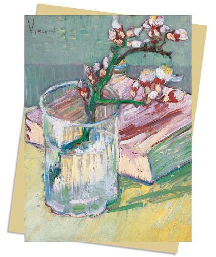 Cover image for Vincent van Gogh: Flowering Almond Branch in a Glass with a Book Greeting Card Pack