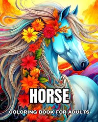 Cover image for Horse Coloring Book for Adults