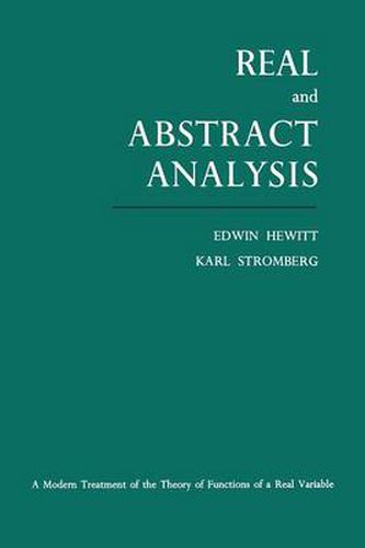 Cover image for Real and Abstract Analysis