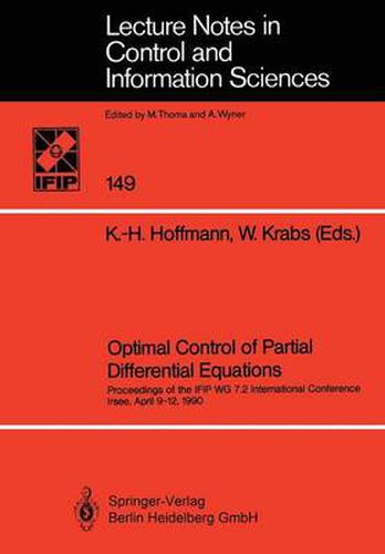 Optimal Control of Partial Differential Equations: Proceedings of the IFIP WG 7.2 International Conference Irsee, April 9-12, 1990