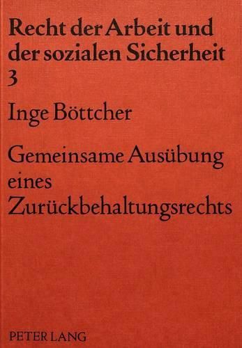 Cover image for Gemeinsame Ausuebung Eines Zurueckbehaltungsrechts