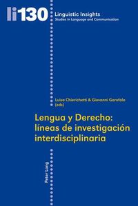 Cover image for Lengua y Derecho: Laineas De Investigaciaon Interdisciplinaria