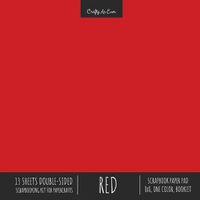 Cover image for Red Scrapbook Paper Pad 8x8 Decorative Scrapbooking Kit Collection for Cardmaking Gifts, DIY Crafts, Creative Projects, Solid Color Designer Paper