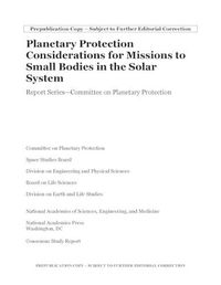 Cover image for Planetary Protection Considerations for Missions to Solar System Small Bodies