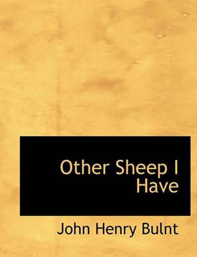Cover image for Other Sheep I Have