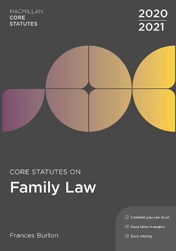 Cover image for Core Statutes on Family Law 2020-21