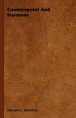 Cover image for Counterpoint and Harmony