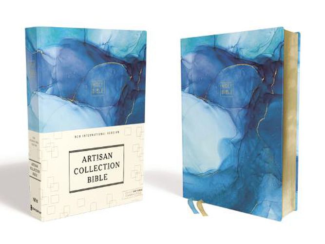 Cover image for NIV, Artisan Collection Bible, Cloth over Board, Blue, Art Gilded Edges, Red Letter, Comfort Print