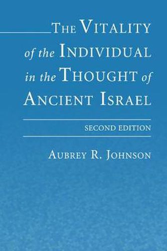 Cover image for The Vitality of the Individual in the Thought of Ancient Israel