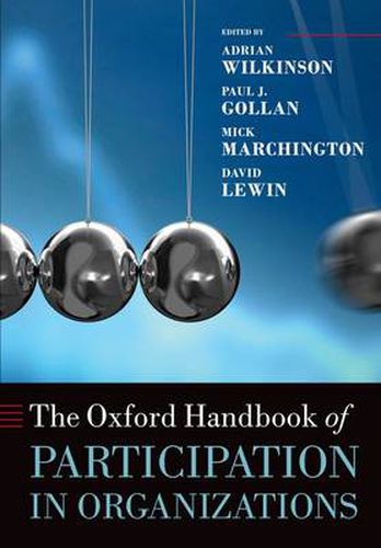 Cover image for The Oxford Handbook of Participation in Organizations