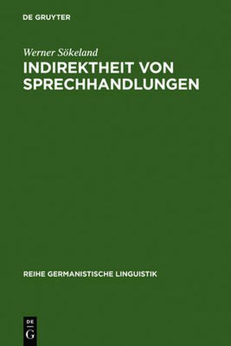 Cover image for Indirektheit von Sprechhandlungen