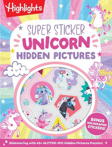 Cover image for Super Sticker Unicorn Hidden Pictures