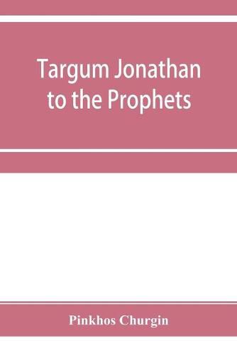 Cover image for Targum Jonathan to the Prophets