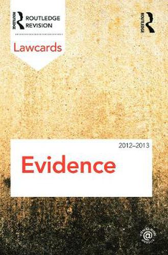 Cover image for Evidence Lawcards 2012-2013