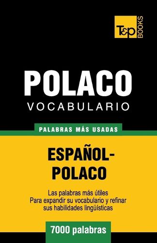 Cover image for Vocabulario espanol-polaco - 7000 palabras mas usadas
