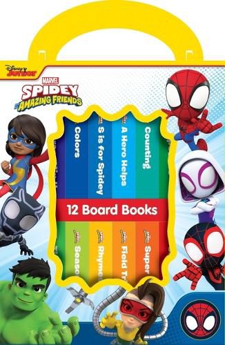 Cover image for Disney Junior Marvel Spidey & His Amazing Friends 12 Books My First Library