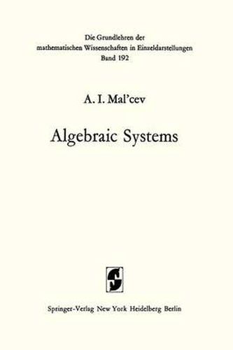 Cover image for Algebraic Systems