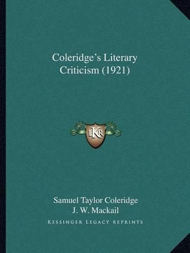 Coleridge's Literary Criticism (1921)