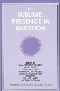 Cover image for Of the Sublime: Presence in Question: Essays by Jean-Francois Courtine, Michel Deguy, Eliane Escoubas, Philippe Lacoue-Labarthe, Jean-Francois Lyotard, Louis Marin, Jean-Luc Nancy, and Jacob Rogozinski