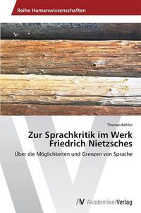 Cover image for Zur Sprachkritik im Werk Friedrich Nietzsches